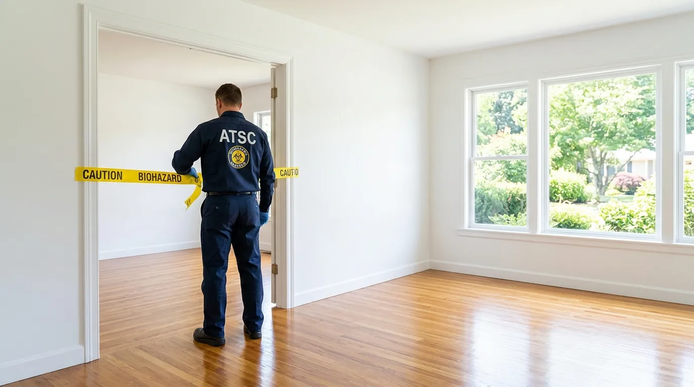 Certified biohazard cleanup crew performing Trauma Scene Cleanup in Lapeer